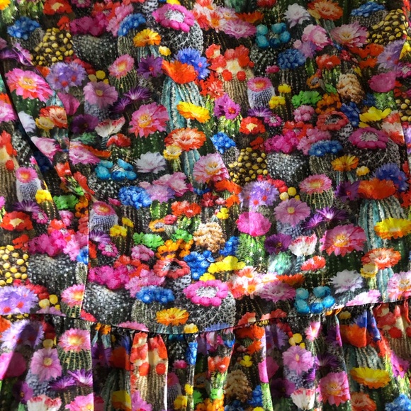 Retrolicious size 4X dress Cactus flowers Southwest bright colorful USA made - Picture 14 of 14